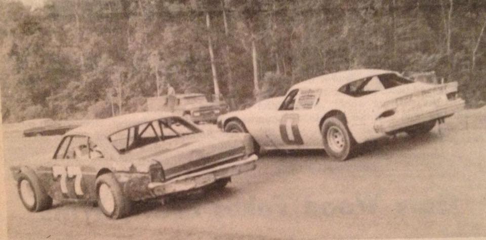 At the Pender County Speedway, stock cars drivers compete in races.