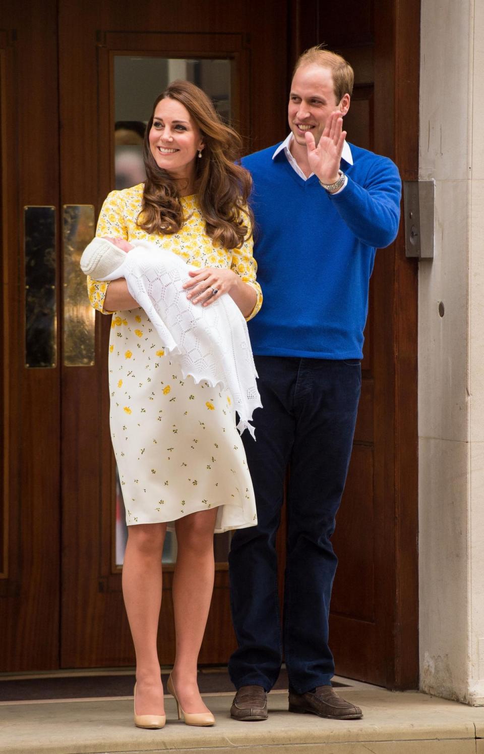 2015: The Duchess and Duke of Cambridge with their newborn daughter Princess Charlotte (PA)