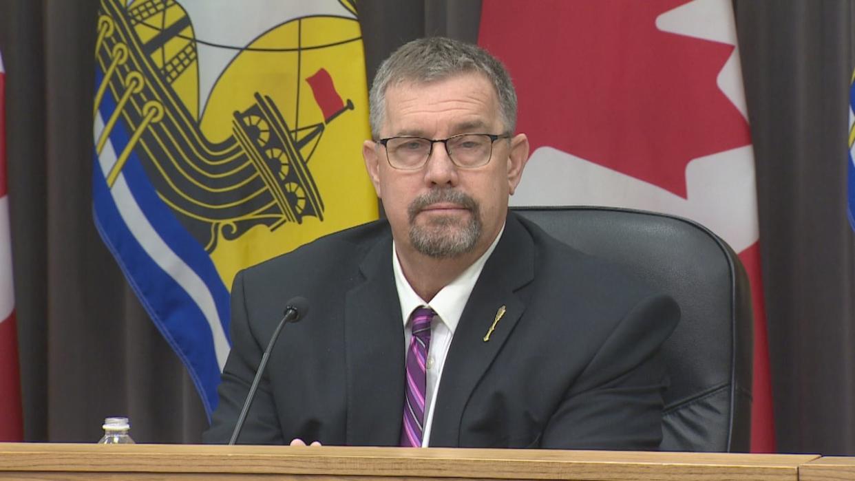 Education Minister Bill Hogan promised 'further action' against the Anglophone East School District for not falling in line behind his Policy 713 changes, but he hasn't said what he'll do.  (Ed Hunter/CBC - image credit)