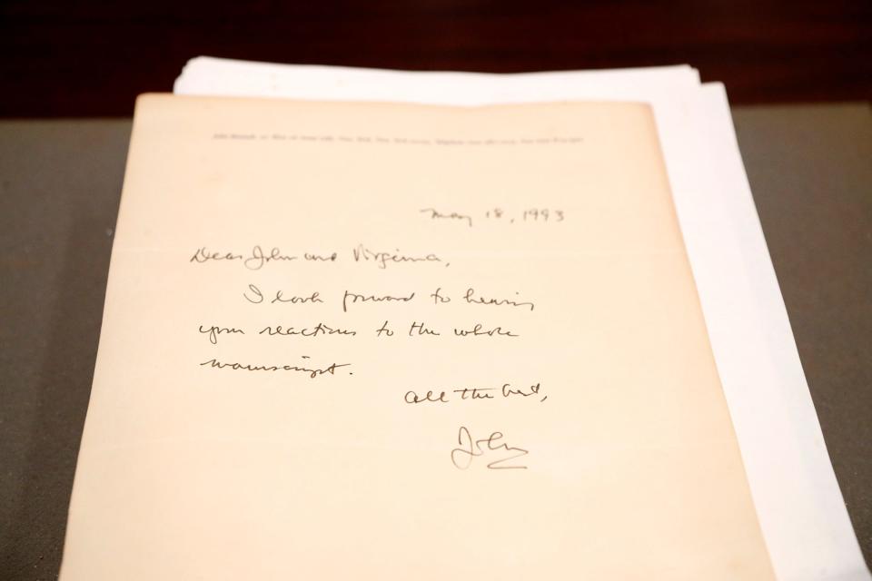 The original manuscript of John Berendt's "Midnight in the Garden of Good and Evil" was donated to the Georgia Historical Society with the Duncan collection.