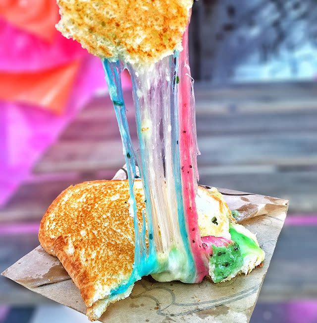 1) Rainbow Grilled Cheese