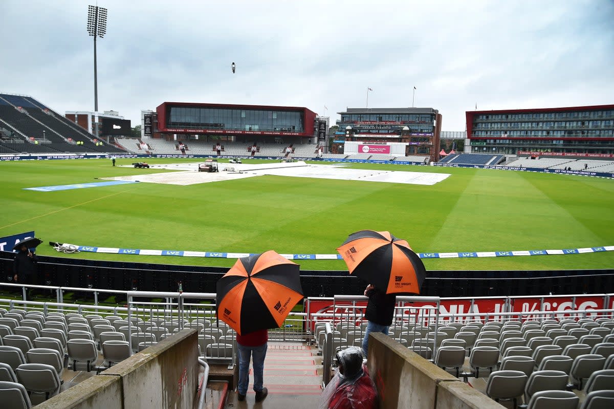 Old Trafford before the fourth day of the fourth Ashes Test match (AP)