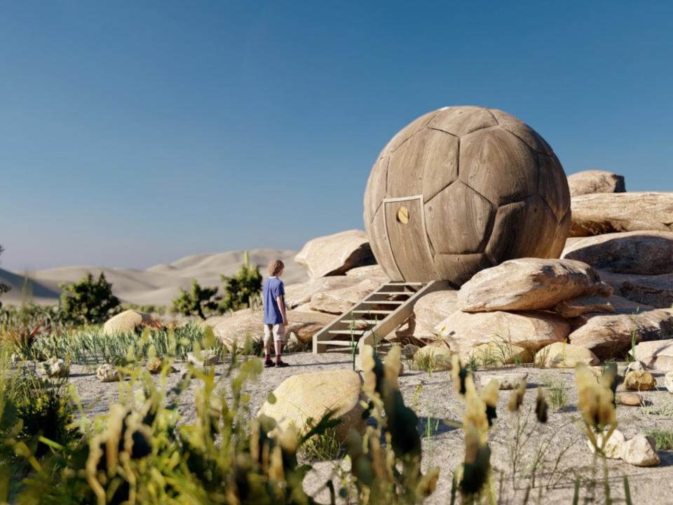 Stargazing Sphere Suspended in the Rocks by Orien R. for Airbnb OMG! Fund