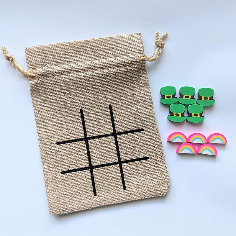 rainbow leprechaun hat tic tac toe