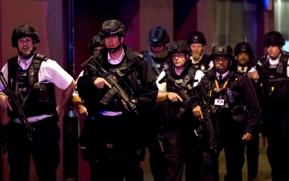 Police responding to the attack in Borough Market