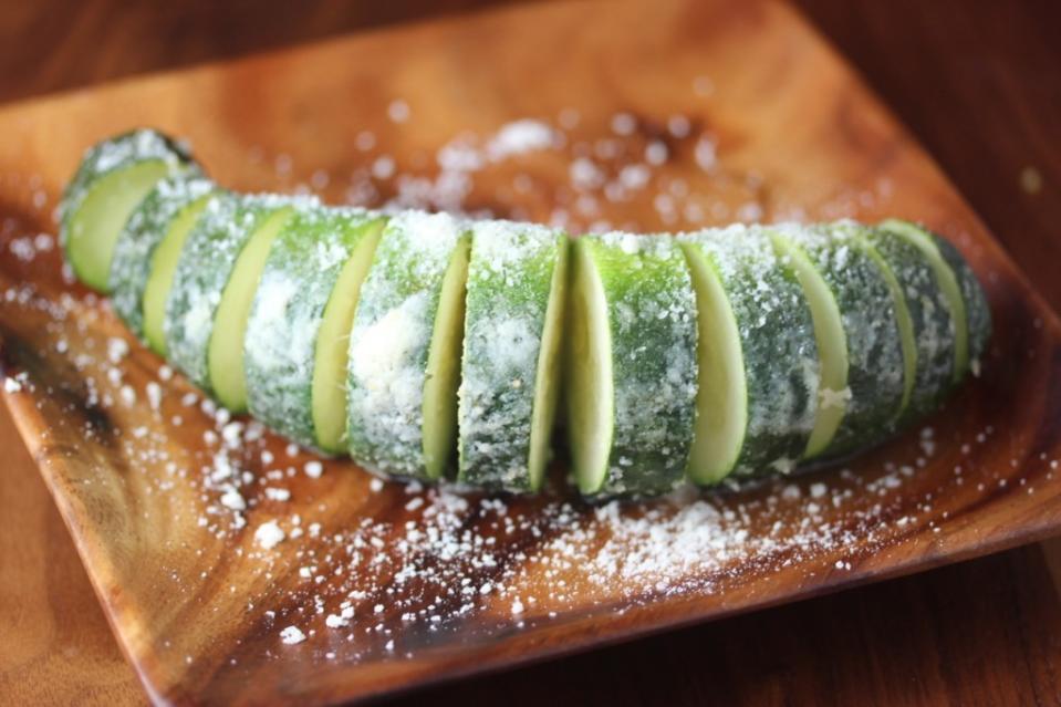 Cheesy Zucchini Caterpillar