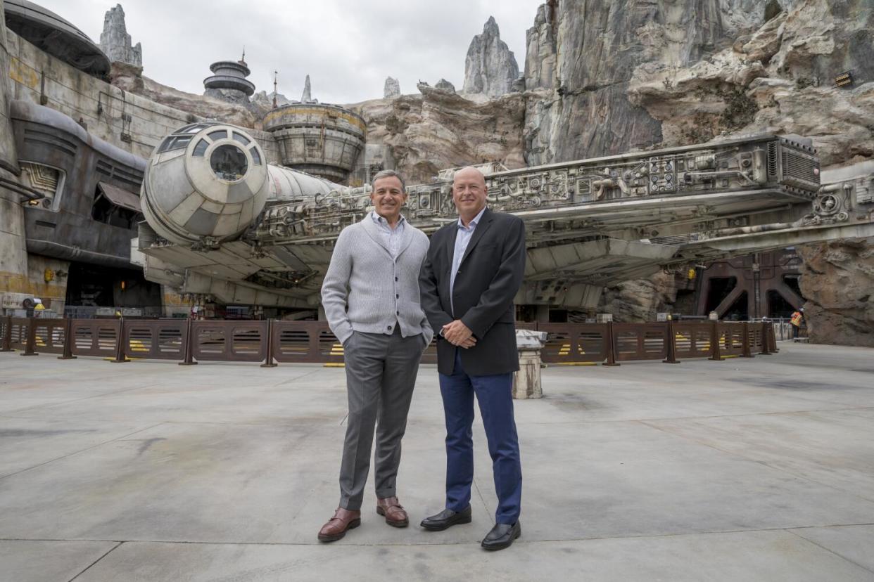 Bob Iger left, Bob Chapek right. The Walt Disney Company