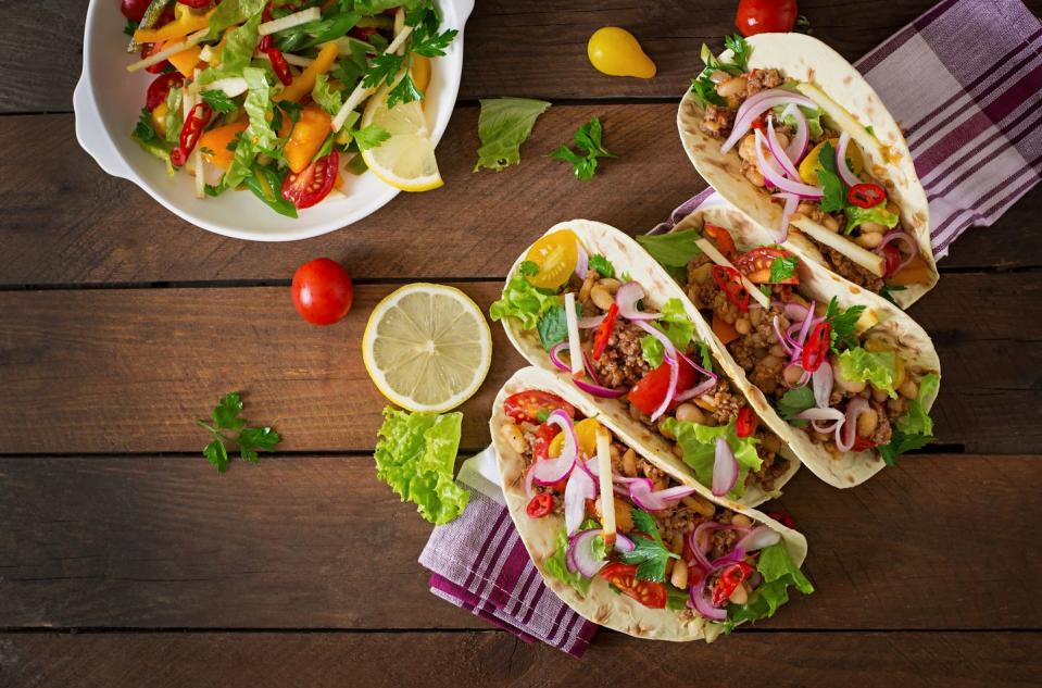 <p>The best way to kick off Hispanic Heritage Month? Make an authentic, delicious dinner, of course. If you love Mexican food, consider whipping up tacos with your choice of meat, cilantro, diced onions, and green salsa —oh, and don't forget fresh lime juice!</p><p><strong>RELATED:</strong> <a href="https://www.goodhousekeeping.com/food-recipes/g3674/best-mexican-recipes/" rel="nofollow noopener" target="_blank" data-ylk="slk:38 Best Mexican Dinner Recipes to Make Tonight;elm:context_link;itc:0;sec:content-canvas" class="link ">38 Best Mexican Dinner Recipes to Make Tonight</a></p>