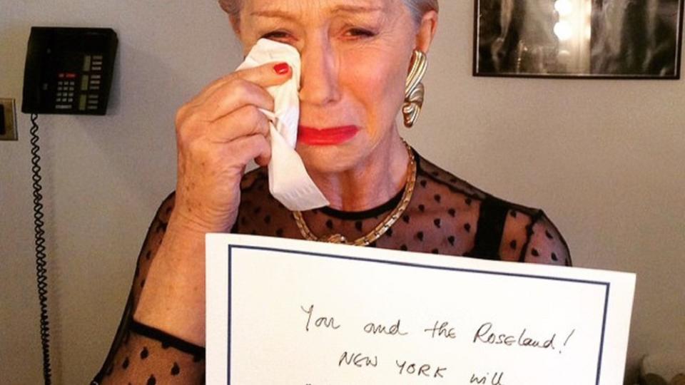 Helen Mirren kommen die Tränen