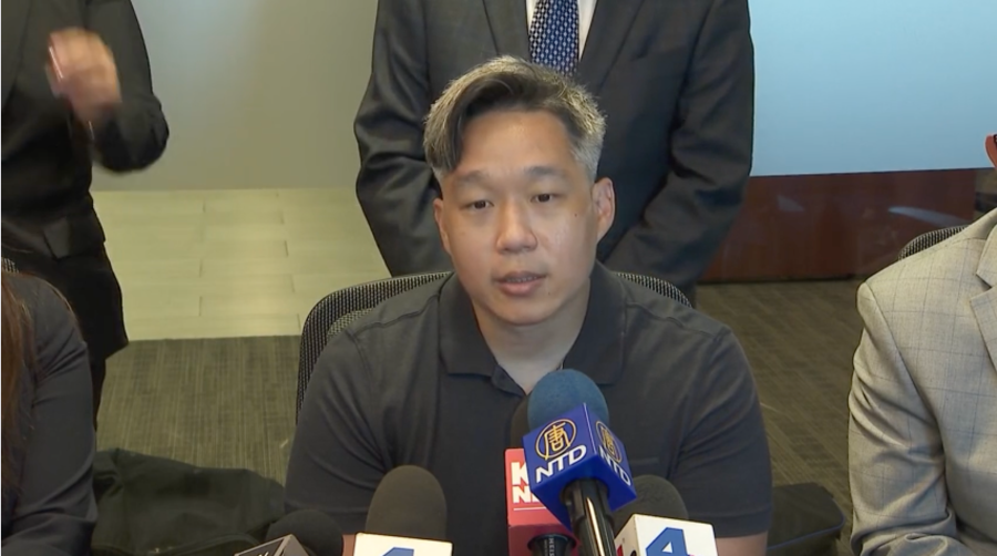 Jeffrey Chao, the father of a 15-year-old girl reported missing speaks during a press conference on July 23, 2024 after the girl was found safe. Jeffrey Chao was arrested on July 26, 2024 and faces possible charges for child abduction and filing a false police report.