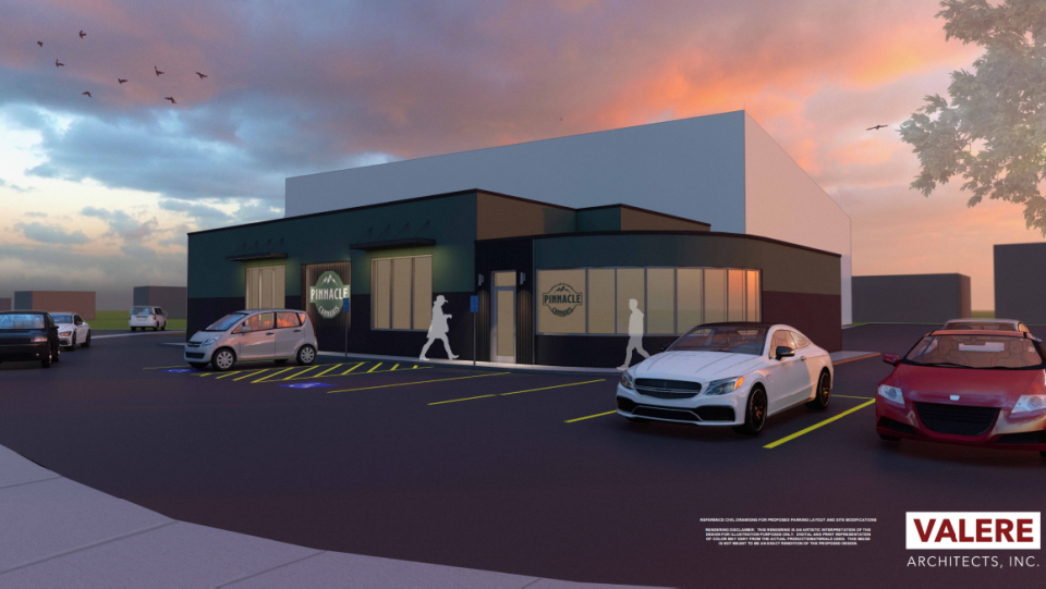 A rendering of the cannabis store planned for 15 Liberty St. in South Quincy.