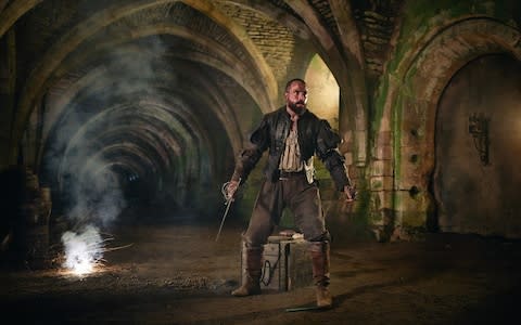 Tom Cullen as Guy Fawkes - Credit: BBC