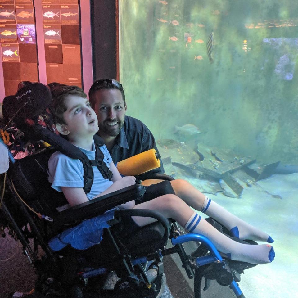 Caleb MacKay and his father Todd. (Photo: courtesy of the family)