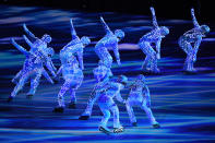 <p>Entertainers perform during the Beijing segment during the Closing Ceremony of the PyeongChang 2018 Winter Olympic Games at PyeongChang Olympic Stadium on February 25, 2018 in Pyeongchang-gun, South Korea. (Photo by David Ramos/Getty Images) </p>