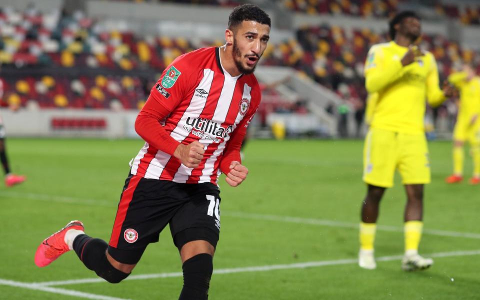 Said Benrahma celebrates scoring for Brentford - GETTY IMAGES