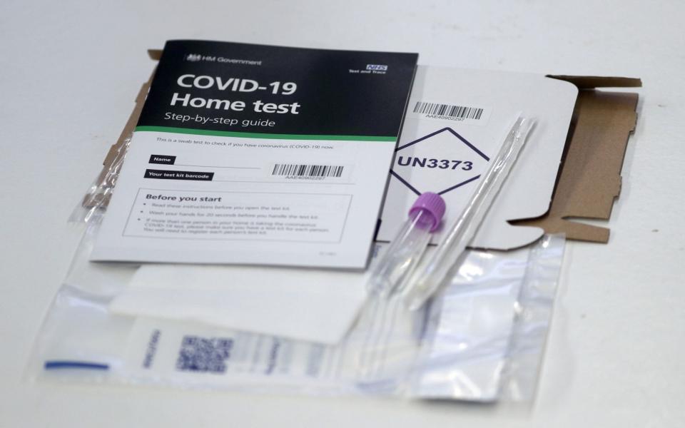 A Covid-19 home testing kit - Steve Parsons/PA