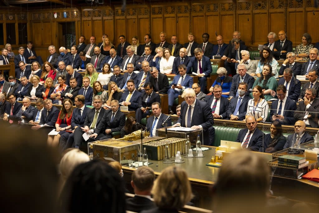 Few MPs were wearing masks during the debate on Afghanistan (UK Parliament/Roger Harris) (PA Media)