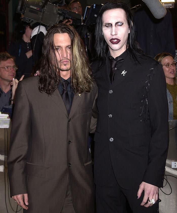 Mairlyn Manson and Johnny Depp. Source: Getty