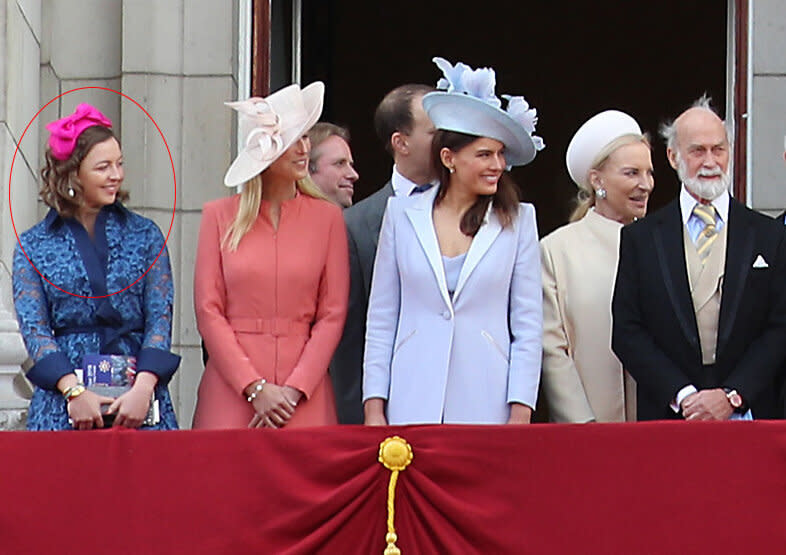 Zenouska Mowatt pictured at the Trooping the Colour 2019 on Buckingham Palace balcony