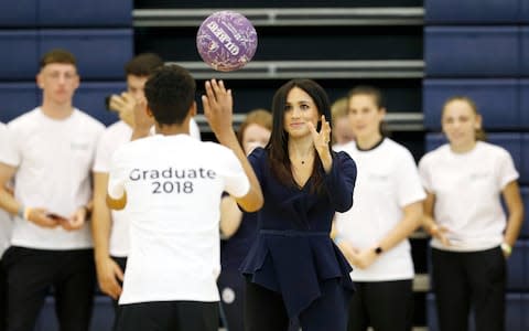 The Duchess of Sussex attends the Coach Core awards at Loughborough University - Credit: Reuters