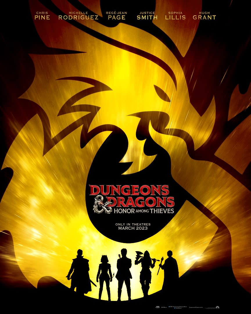 The poster for the movie Dungeons and Dragons: Honor Among Thieves.