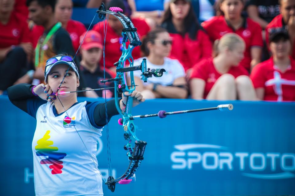 Sara Lopez, deportista colombiana. (Foto por Dean Alberga/World Archery vía Getty Images).