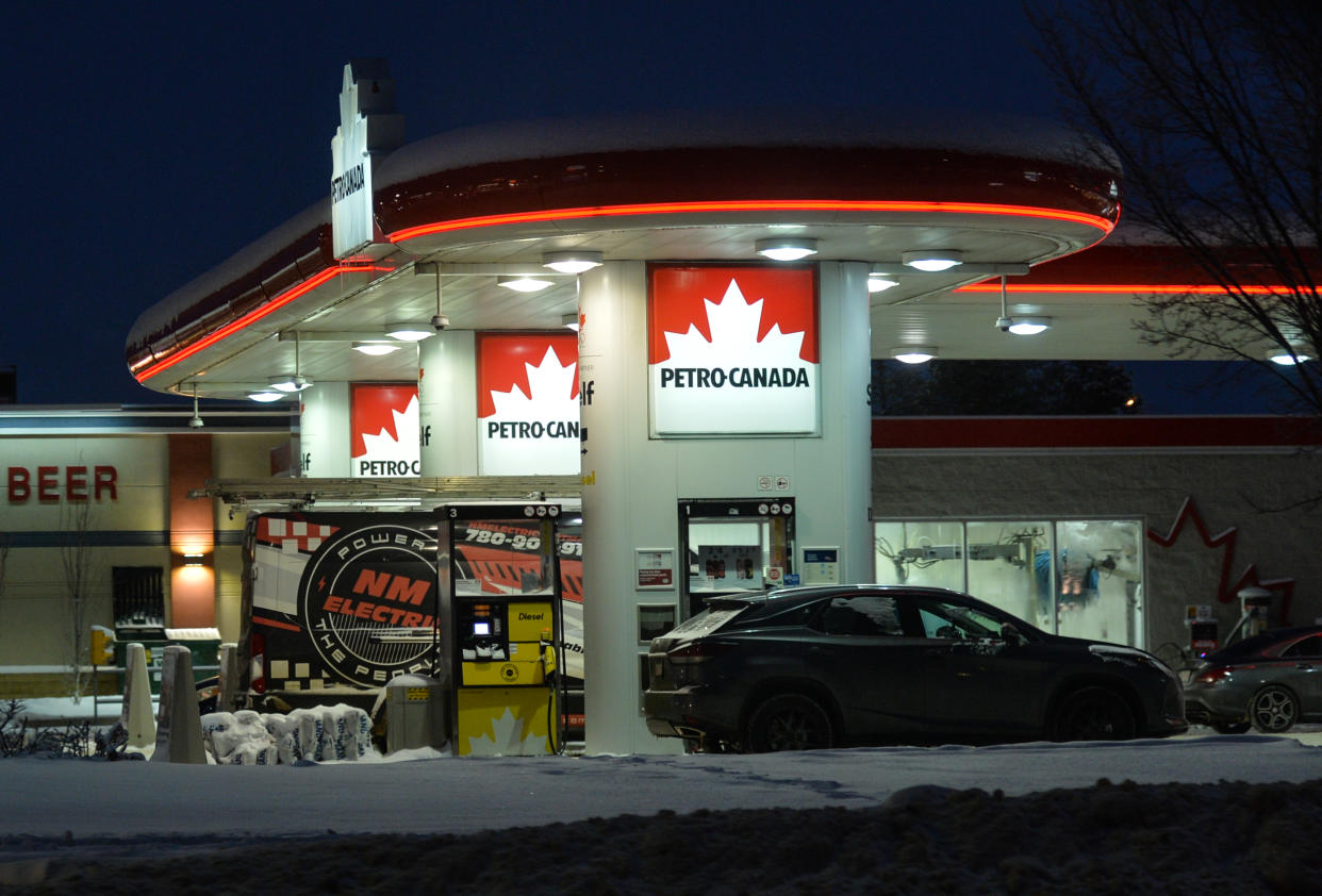 Suncor owns Petro-Canada, a roughly 1,600-location chain of gas stations. (Photo by Artur Widak/NurPhoto via Getty Images)