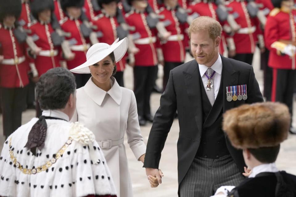 There has been as speculation the Sussexes could christen their daughter in front of the Queen (Matt Dunham/PA) (PA Wire)
