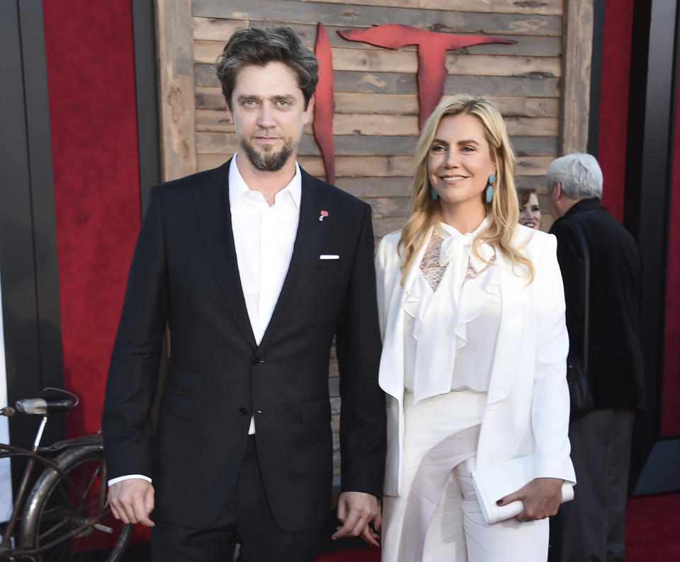 FILE - Director Andy Muschietti, left, and Barbara Muschietti arrive at the Los Angeles premiere of "It: Chapter 2" on Aug. 26, 2019. (Photo by Jordan Strauss/Invision/AP)