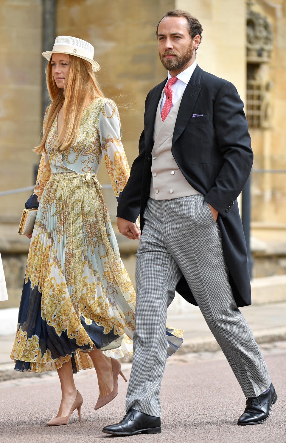 WINDSOR, UNITED KINGDOM - MAY 18: (EMBARGOED FOR PUBLICATION IN UK NEWSPAPERS UNTIL 24 HOURS AFTER CREATE DATE AND TIME) Alizee Thevenet and James Middleton attend the wedding of Lady Gabriella Windsor and Thomas Kingston at St George's Chapel on May 18, 2019 in Windsor, England. (Photo by Pool/Max Mumby/Getty Images)