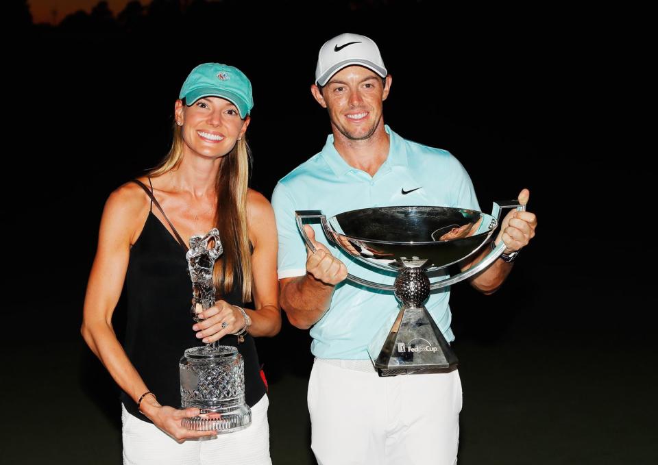 Rory McIlroy alongside his girlfriend Erica Stoll during the TOUR Championship at East Lake Golf Club in Atlanta, Georgia