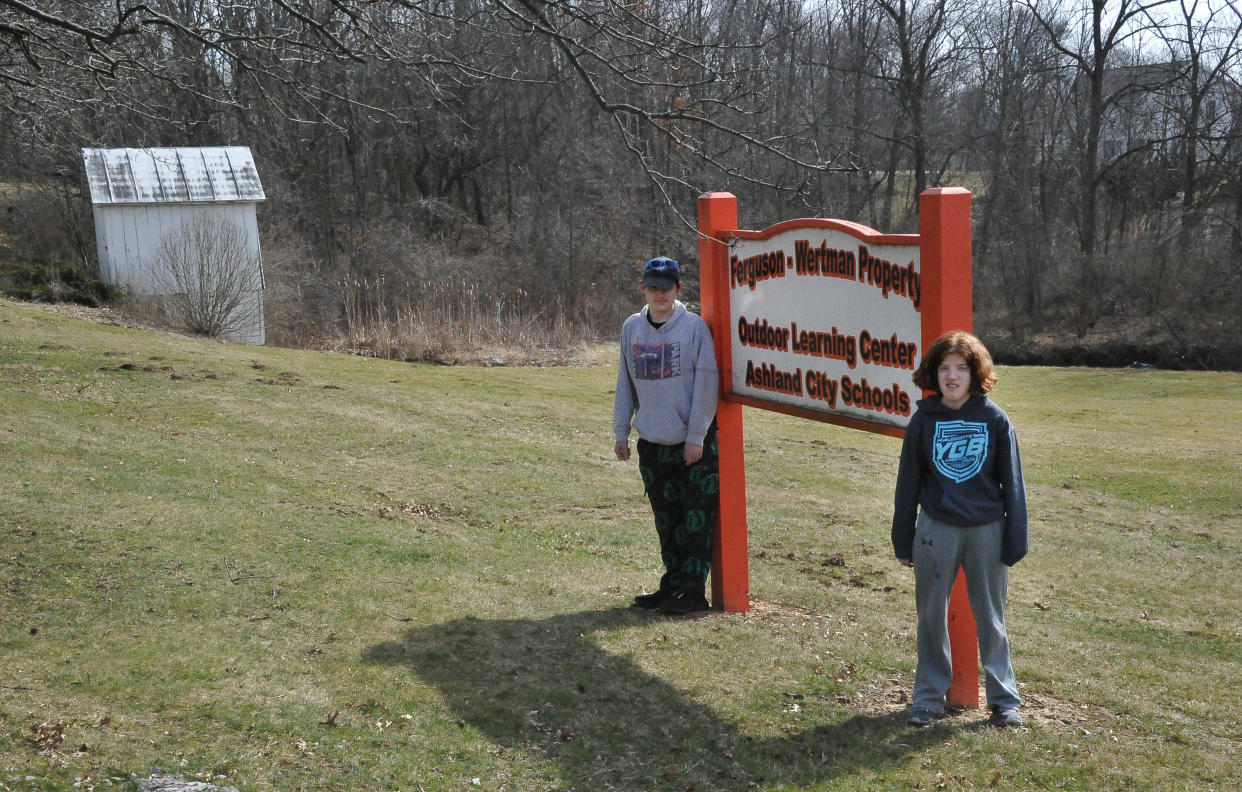 Ethan Sheppard and Brylyn Bryant are two students who spend time at the Ferguson-Wertman property that was gifted to Ashland City Schools. The house is "really a home," said Linda McKibben, especially conducive to teaching life skills, from making beds to cooking a meal.
