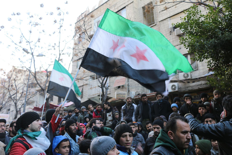 Worldwide protests call for an end to violence in Aleppo