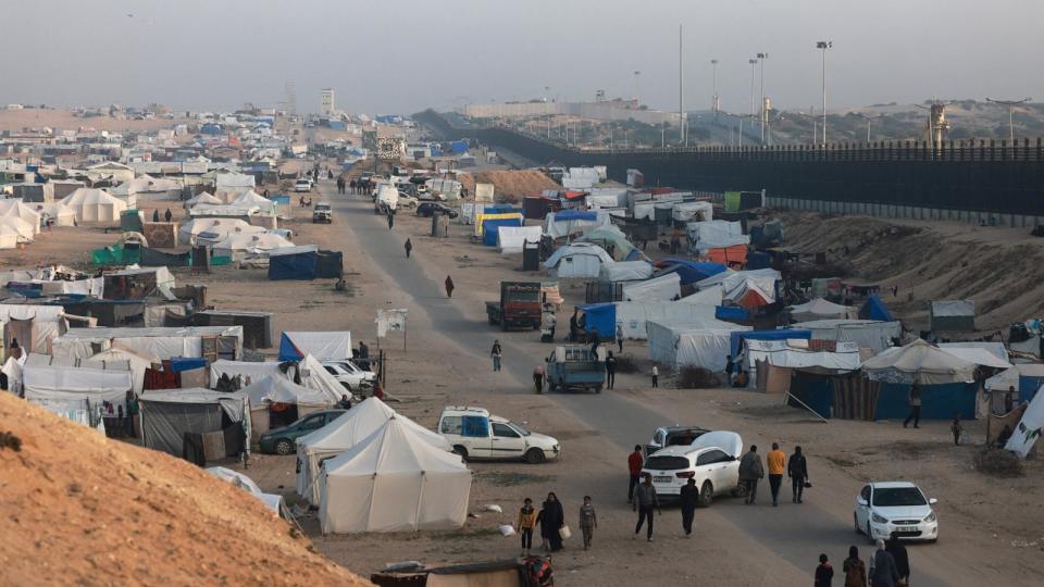 PHOTO: Tents housing displaced Palestinians in Rafah in the southern Gaza Strip on the border with Egypt, Mar. 30, 2024. (Mohammed Abed/AFP via Getty Images)