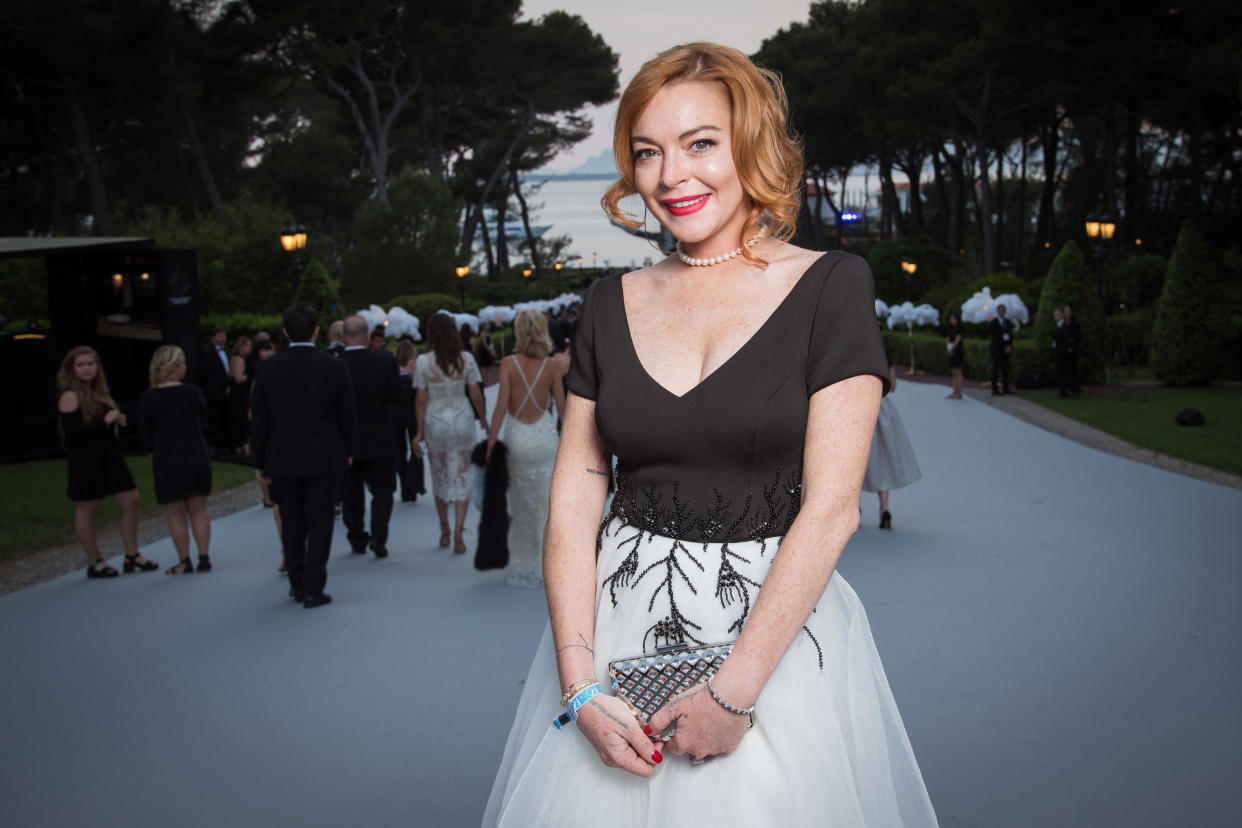 Lohan at the amfAR Gala in Cannes on May 25.  (Pascal Le Segretain/amfAR2017 via Getty Images)