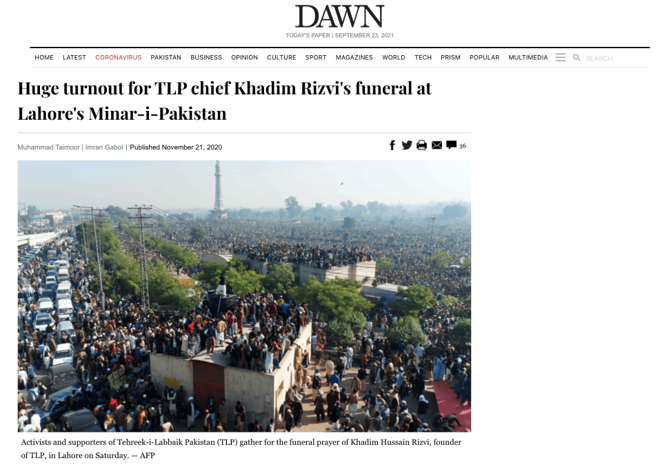 <div class="paragraphs"><p>Screengrab from the website of Pakistan based Dawn. </p></div>