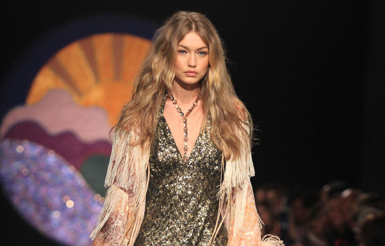 Gigi Hadid wurde zum Tuschelthema der NYFW. (Bild: Star Max/IPx/AP Photo)