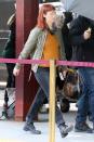 <p>Jennifer Lawrence is unrecognizable with red hair while filming a scene on the set of <i>Don’t Look Up</i> in Boston on Tuesday. </p>