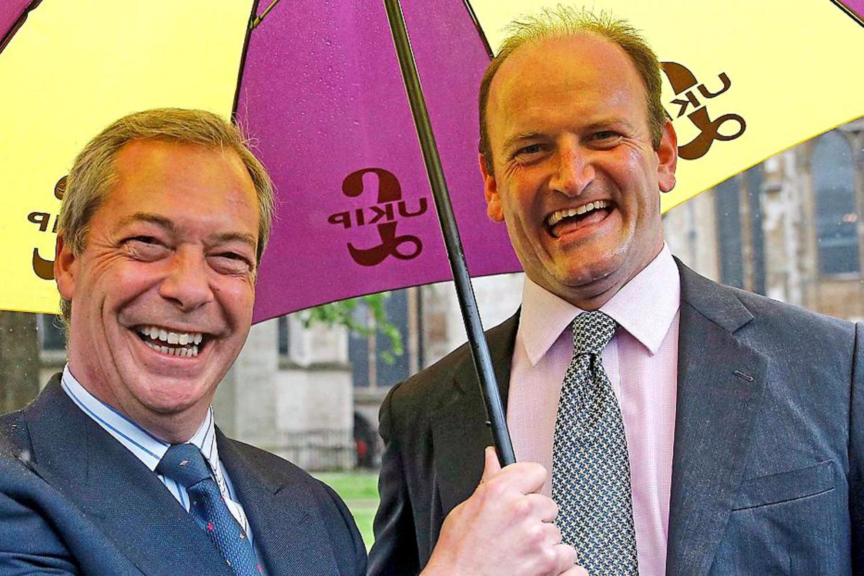 The way they were: Nigel Farage and Douglas Carswell in 2015 — now their relationship seems irreconcilable: Reuters