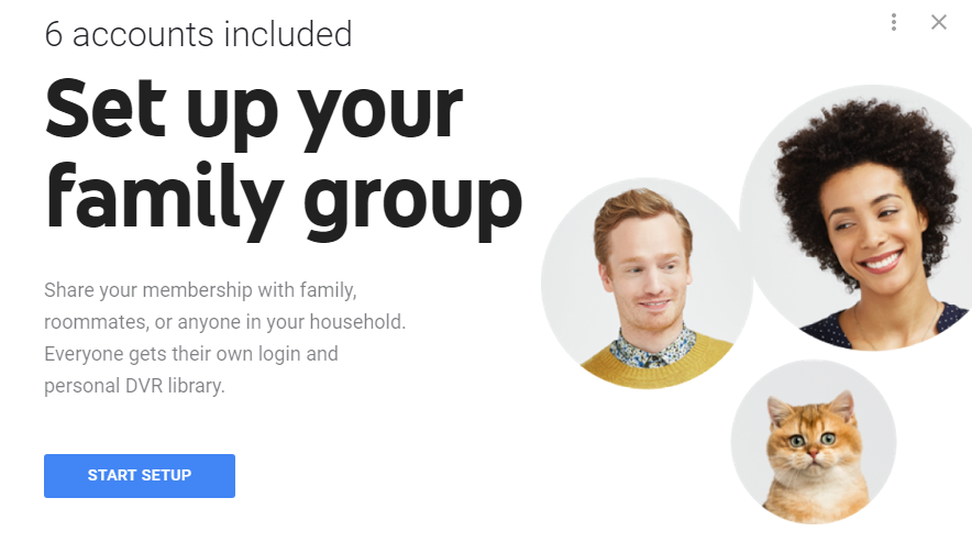 youtube tv's family sharing plan