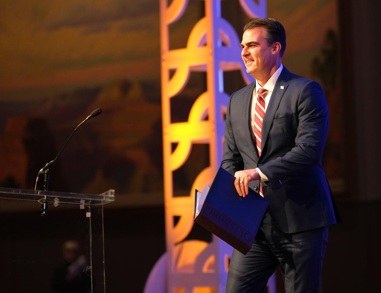 Gov. Kevin Stitt is shown in February at the at the Governor's Prayer Breakfast.