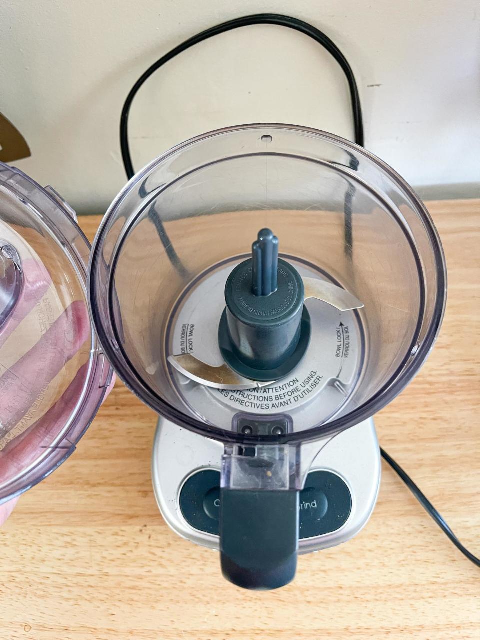 Mini food processor on a counter