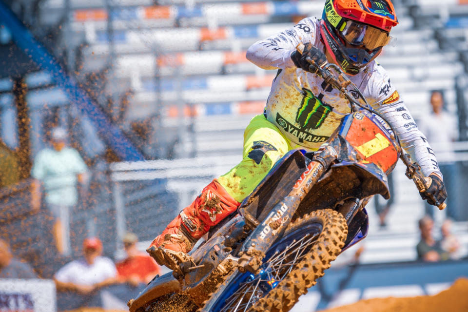 Reigning 250SMX Champ Haiden Deegan proves to be the top rider with 1-1 victory at Charlotte SMX Playoff 1.<p>Photo Courtesy of Ayala Media / Josh Davey</p>