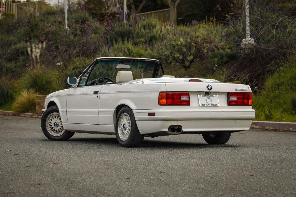 1991 bmw 325i convertible with special appearance package rear white