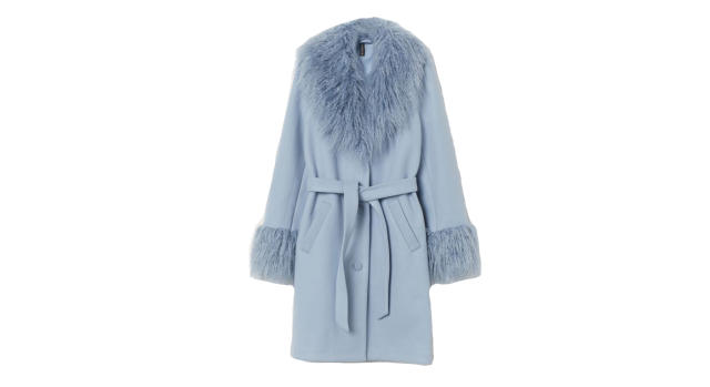 Faux Fur-trimmed Coat