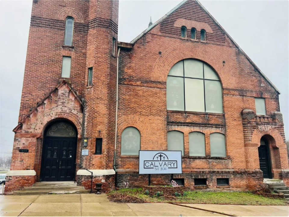The Calvary Chapel, 1215 Jules St. in St Joseph, is on sale for $99,000. The property is 21,780 square feet total, including the building and the church’s parking lot.