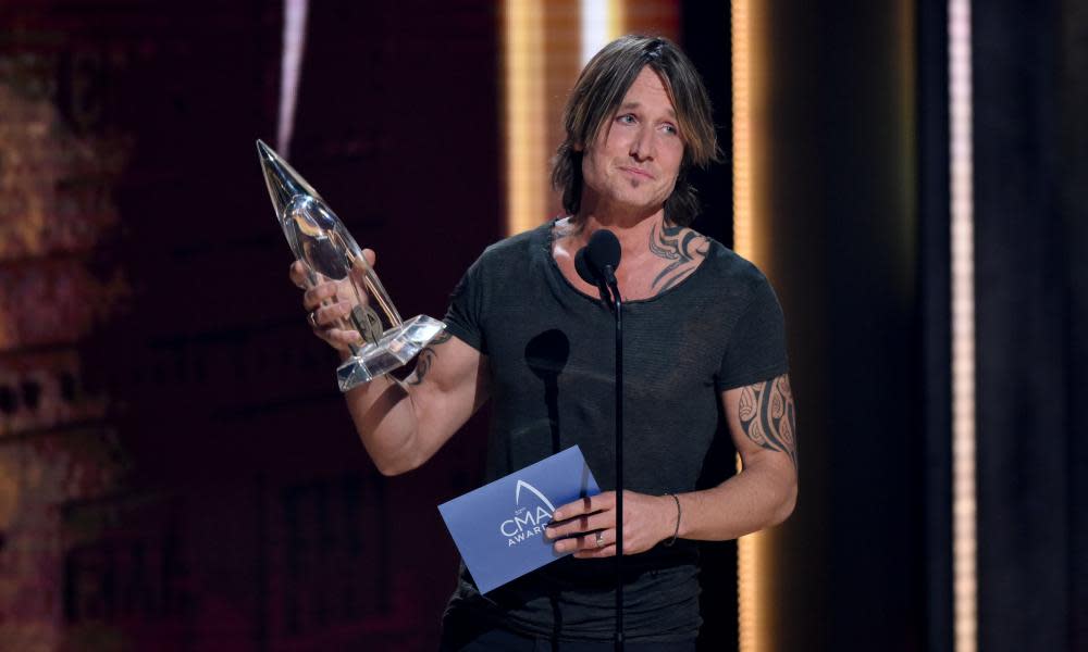 Keith Urban, picking up entertainer of the year at the Country Music Association awards.