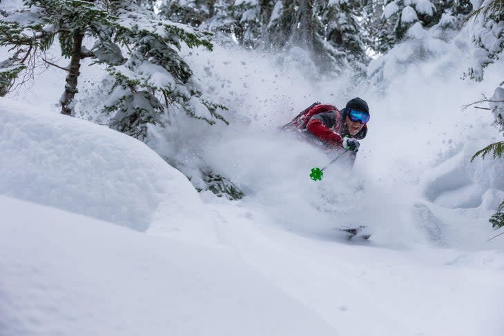 <span class="article__caption">Despite working full-time to bring tiny home solutions to those who need them most, Zack Giffin still skis every chance he gets. (Photo: Grant Gunderson)<br> </span>