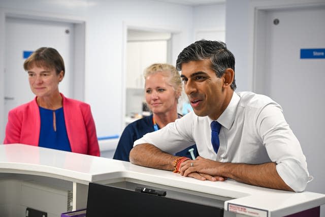 Rishi Sunak visit to Devon hospital