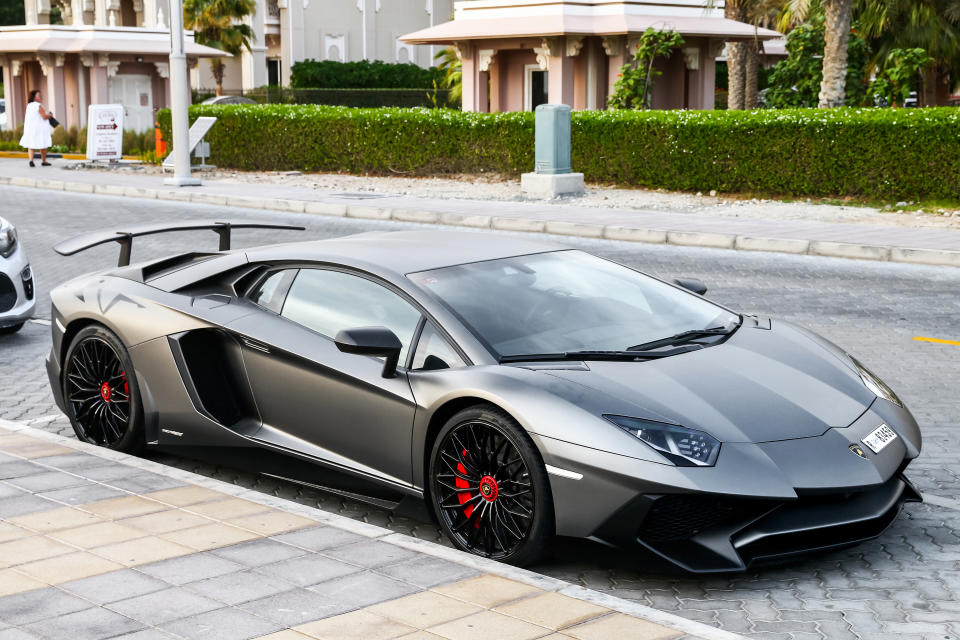 Así es un modelo real de Lamborghini Aventador. Foto: Getty Images. 